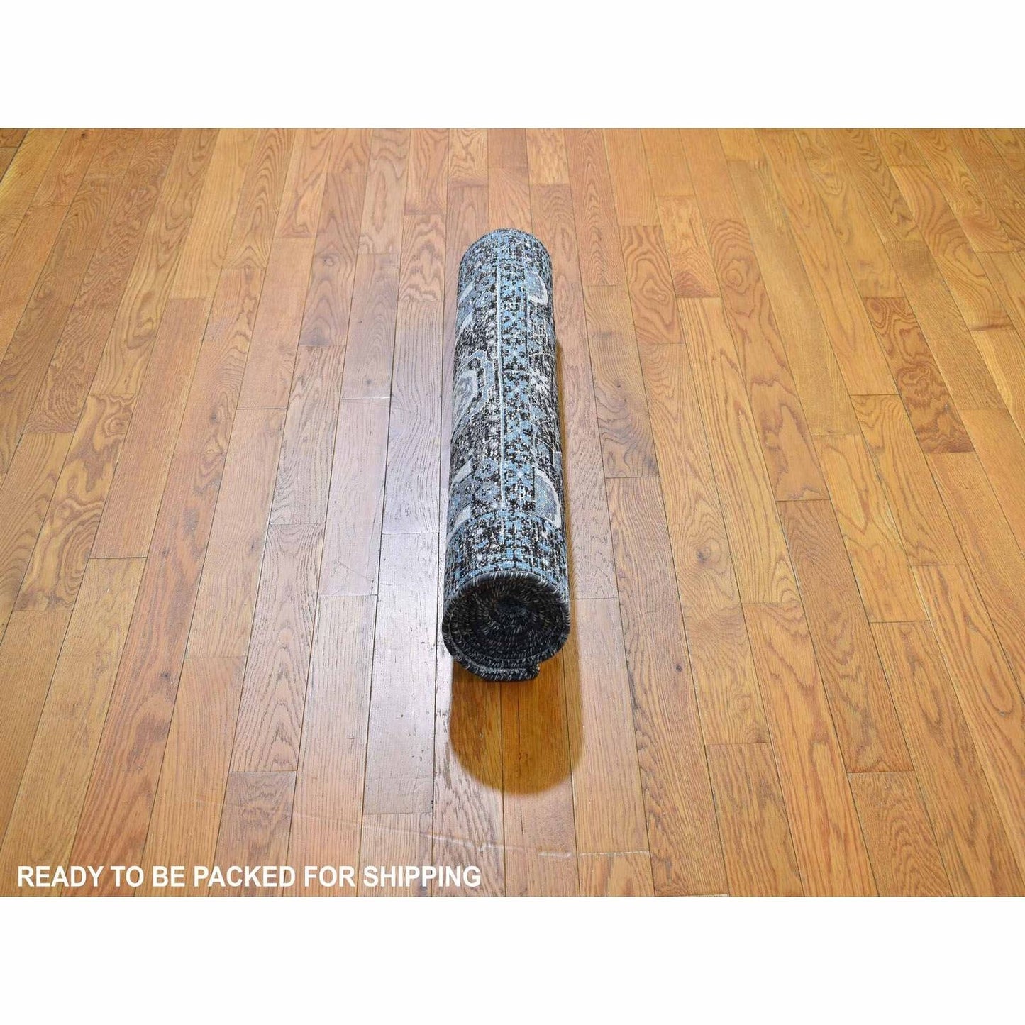 2'7"X8'1" Silk With Textured Wool Hi-Low Pile Mamluk Design Runner Rug