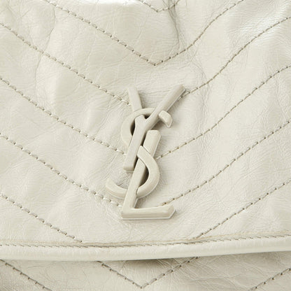 Saint Laurent Niki Chain Flap Bag Matelasse Chevron Leather Medium