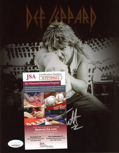 Joe Elliott Autographed 8X10 Photo Def Leppard Jsa