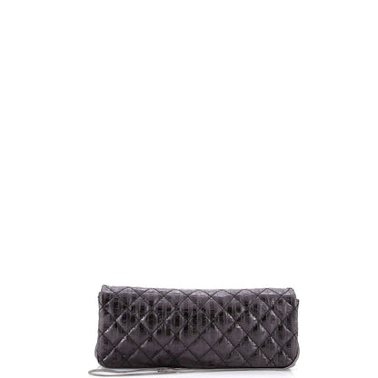 Chanel Rayures East West Reissue Clutch Quilted Calfskin Small