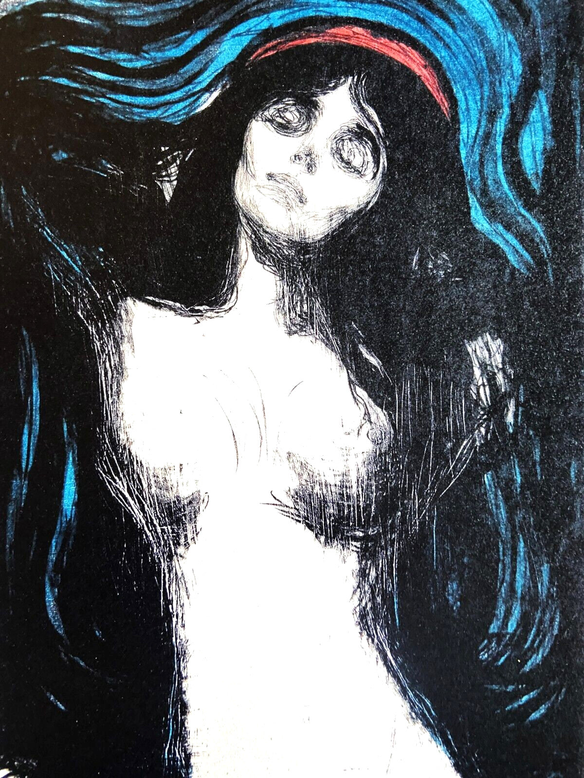 Edvard Munch Lithograph Coa Signed Op Numbered By Hand Published