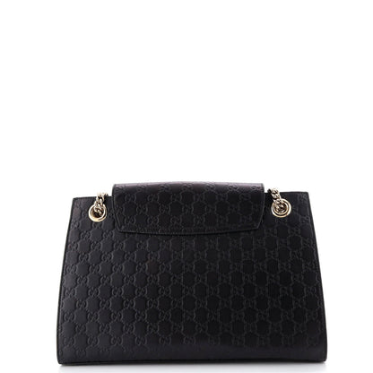 Gucci Emily Chain Flap Shoulder Bag Guccissima Leather Large