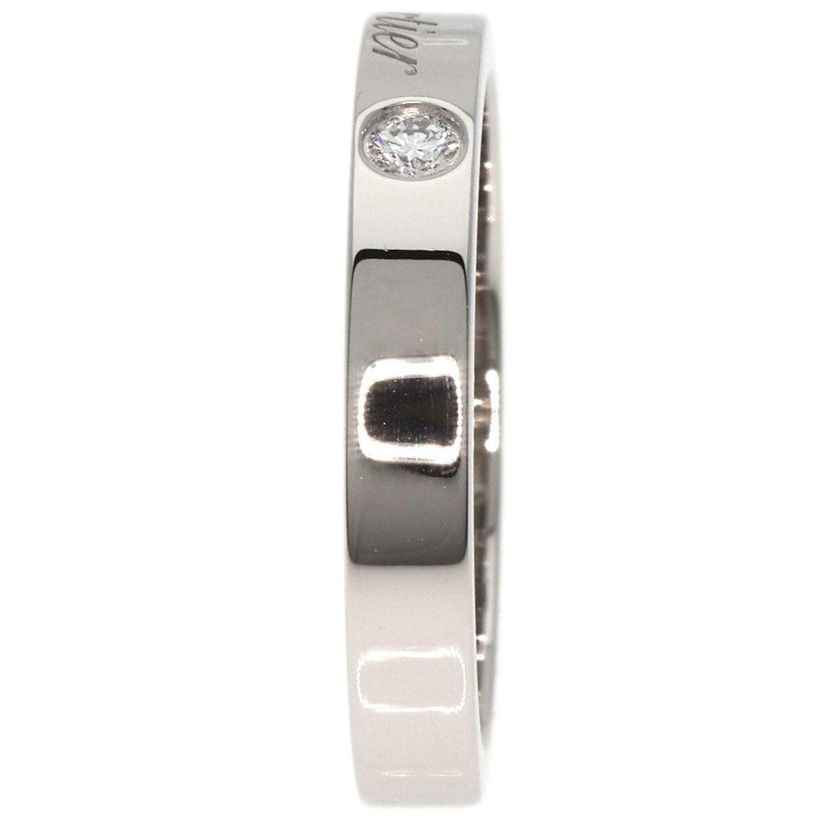 Cartier   Ring Engraved 2P Diamond #50 Platinum