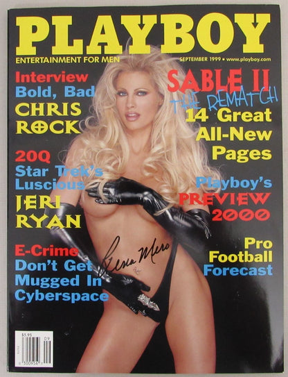Rena Mero "Sable" Signed/Auto Sept 1999 Playboy Magazine No Label Psa/Dna 192862
