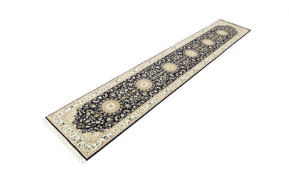 Indo-Nain 2'7x14'3 Oversized Floral Runner Rug 3X14 ft