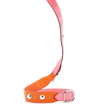 Hermes Carnaby Losange Shoulder Strap Studded Leather