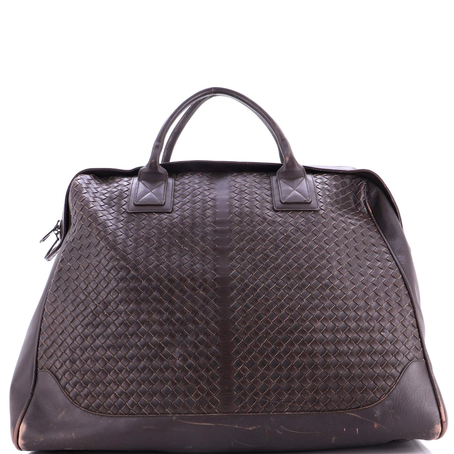 Bottega Veneta Convertible Zip Duffle Bag Intrecciato Leather Large