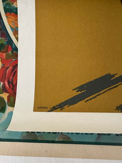 Michelin Bibendum Original Italian Poster 1959  Motorcycle Advertising 19X27In