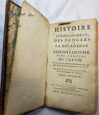 1715 Charlevoix Histoire Du Christianisme Au Japon First Edition 3 Vol Set
