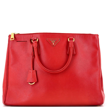 Prada Double Zip Lux Tote Saffiano Leather Large