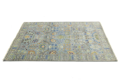 Handmade Tree of Life Oushak Chobi Oriental Rug