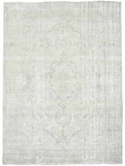 Distressed Vintage Oriental Rug Floral Dining