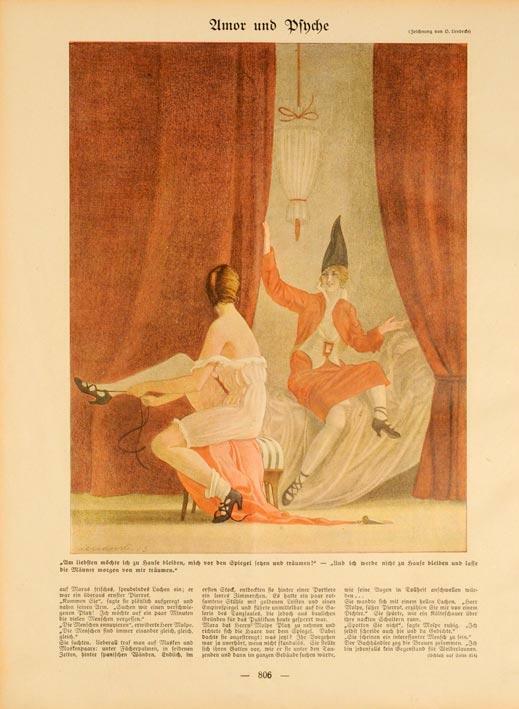 Simplicissimus 1913 By Lendecke Dance Scene On Linen Original