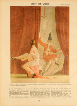 Simplicissimus 1913 By Lendecke Dance Scene On Linen Original