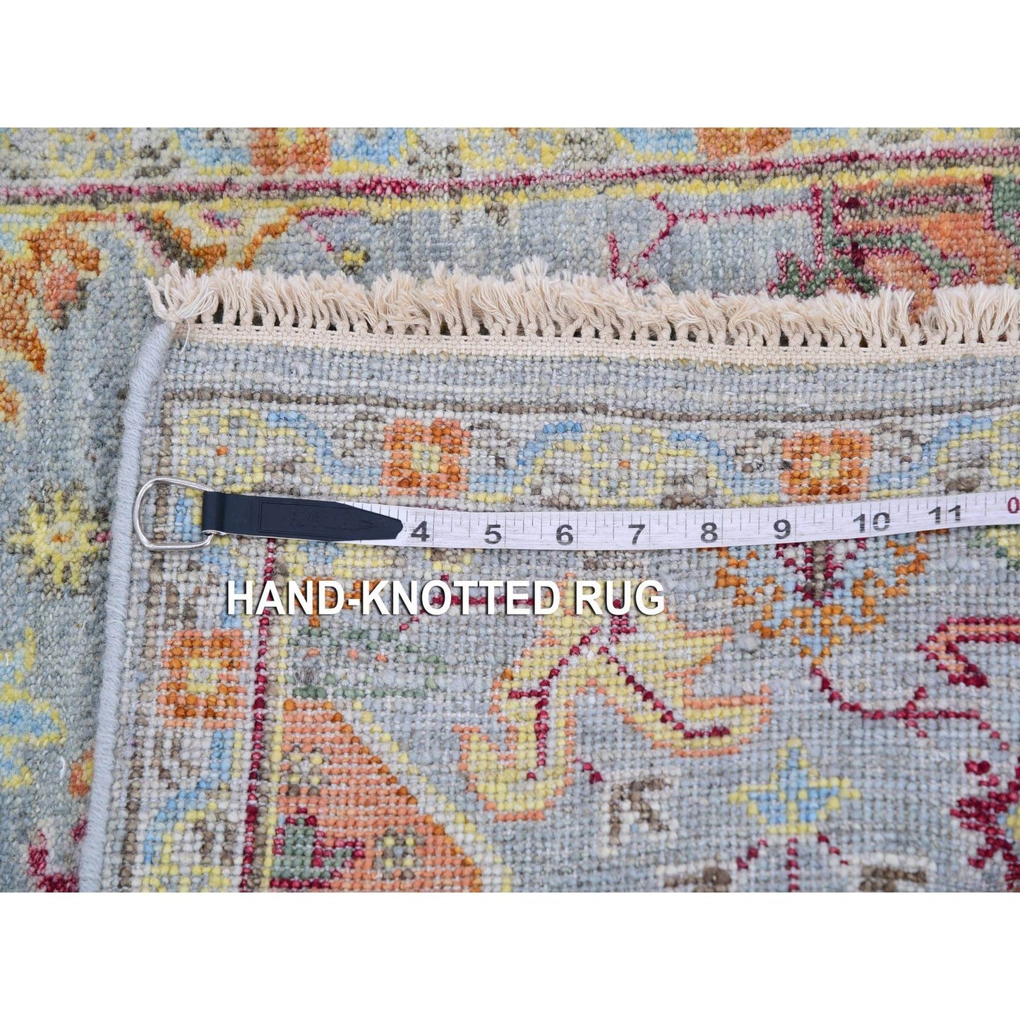 2'X3' Gray Sultanabad Reimagined 100% Wool Hand Knotted Mat Oriental Rug