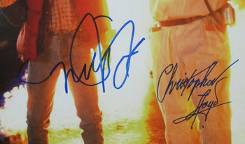 Michael J Fox/Christopher Lloyd Sign/Auto 16X20 Photo Back To Future Jsa 173694