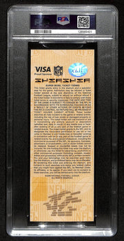 2008 Super Bowl Xlii (42) Full Ticket Giants Vs. Patriots Psa Gem Mint 10