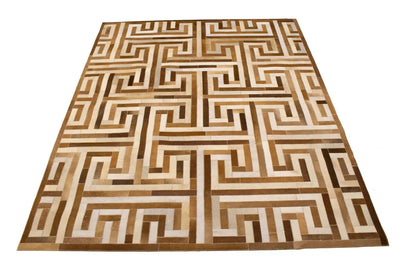 Contemporary Brown Cowhide Rug Large Modern