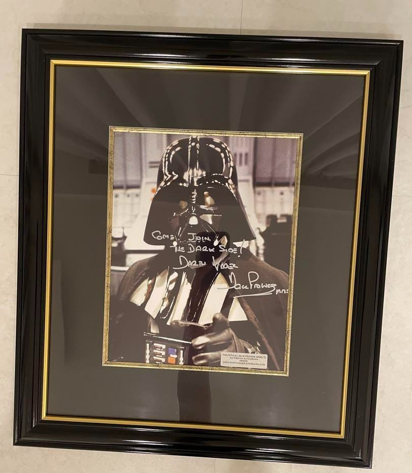 Star Wars Darth Vader Signed Photo By Dave Prowse Mbe W/ Coa & Frame Cinema