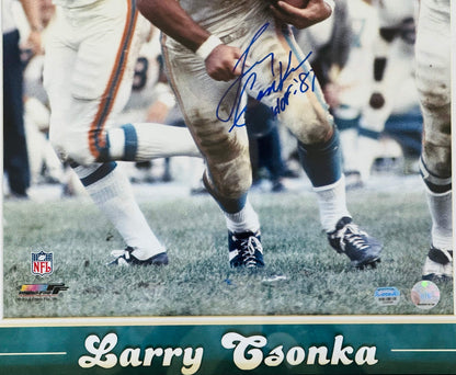 Larry Csonka Autographed Framed 16X20 Photo (Mounted Memories)