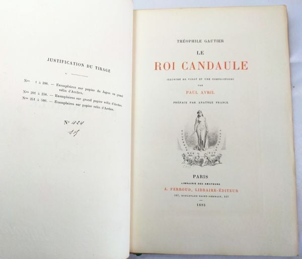 Thophile Gautier / Paul Avril Le Roi Candaule 1893 Limited Edition Illustrated