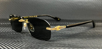 GUCCI GG1221S 001 Gold Black Men's 56 mm L Size