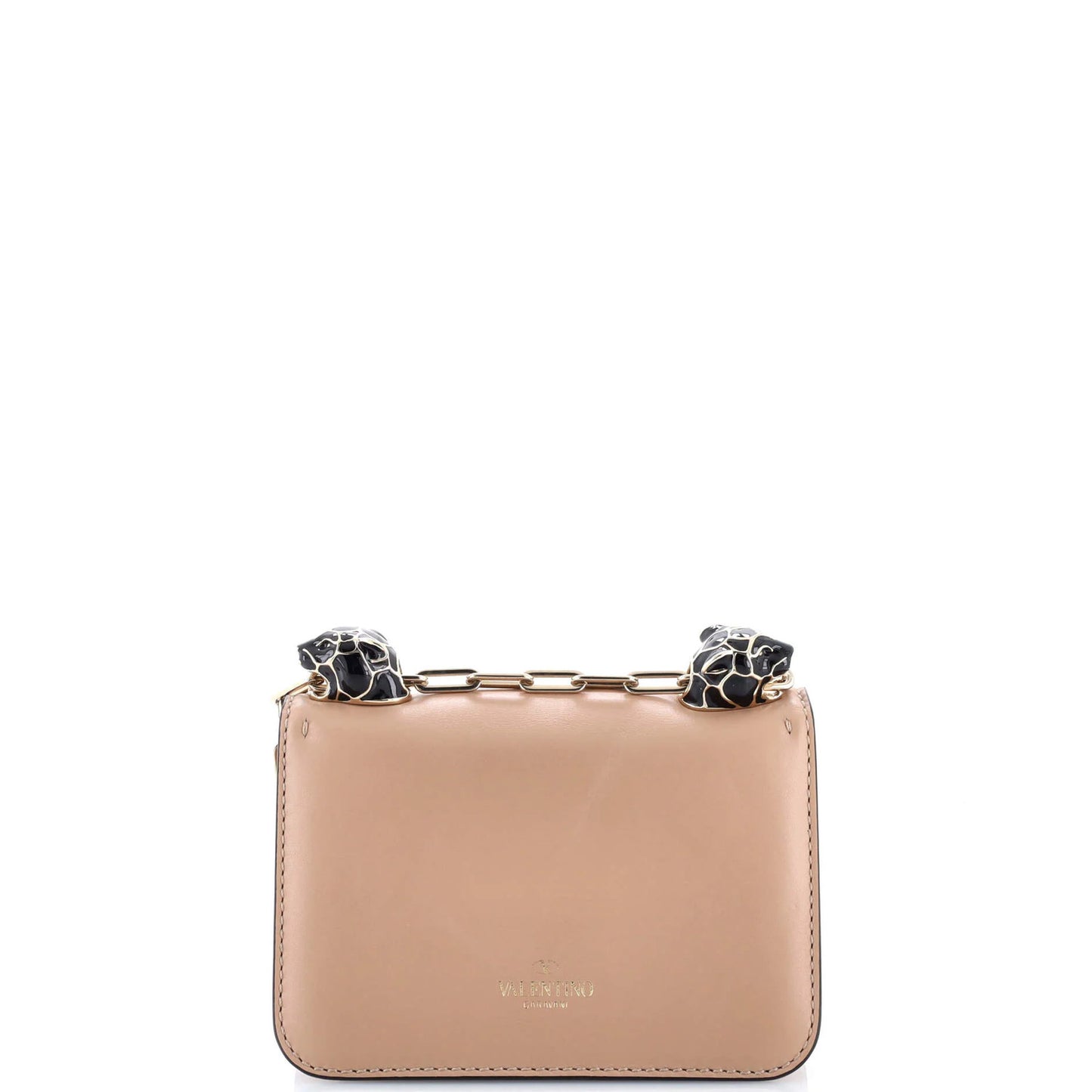 Valentino Garavani Panther Chain Flap Shoulder Bag Leather Small