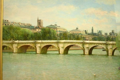 Jan Znosko (Poland) Original Oil Painting "Ile De La Cit, Paris" F20 Signed