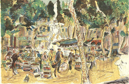 Unknown Artist Marche Provincial Signed " Lithograph Contemporar