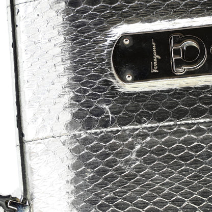 Salvatore Ferragamo Boxyz Top Handle Bag Snakeskin Medium