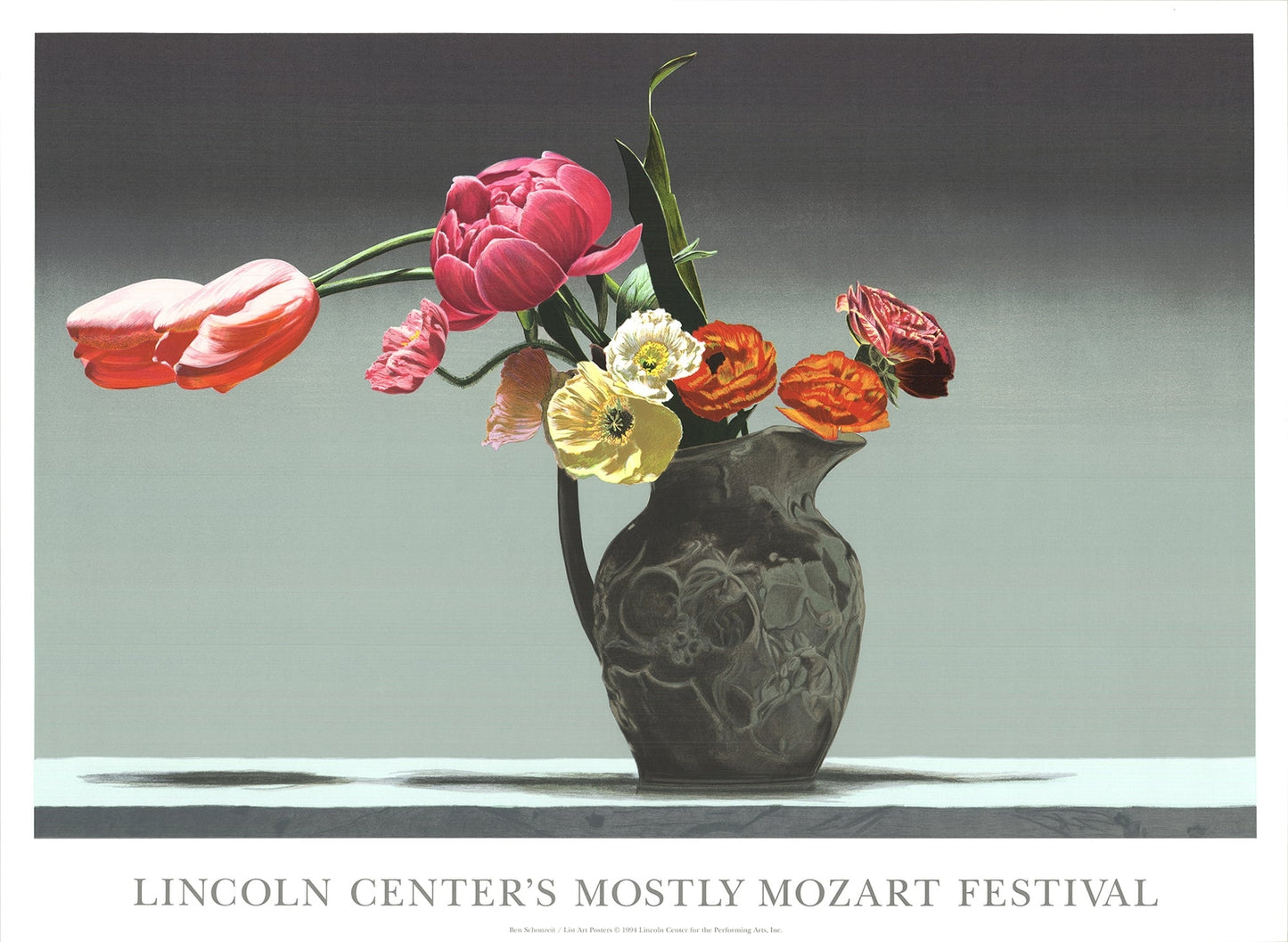 Ben Schonzeit Wedgewood " Serigraph Contemporary Pink Orange Y