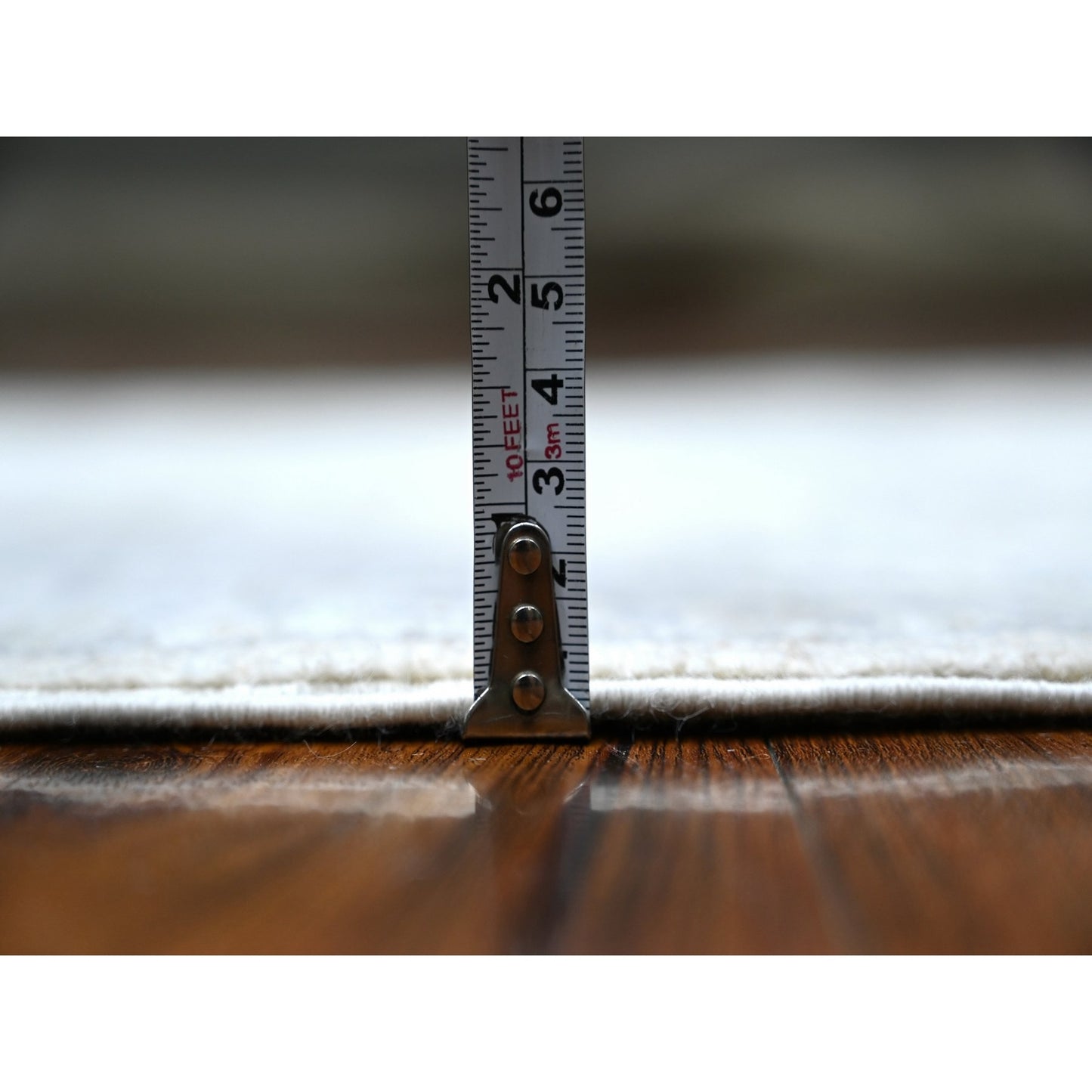 2'6"X9'10" White Hand Knotted Organic Wool White Wash Peshawar Runner Rug