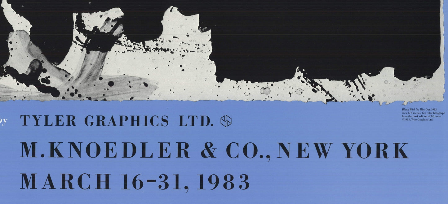 Robert Motherwell Black With No Way Out " Offset Lithograph Cont