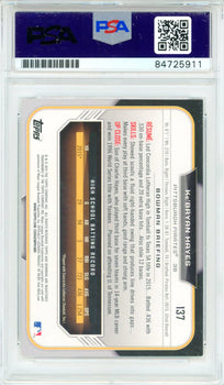 Ke'Bryan Hayes Autographed 2015 Bowman 1St Bowman Card #137 (Psa Auto)