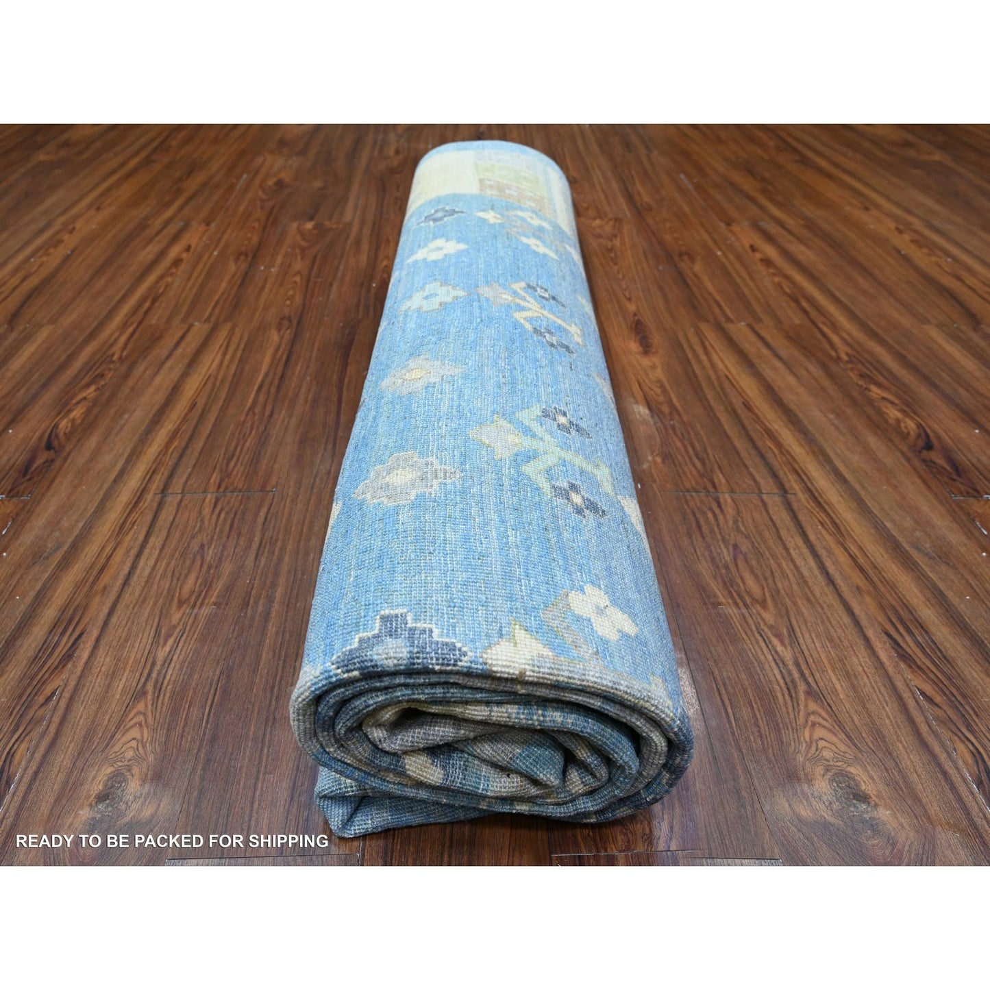 8'2"X9'7" Blue Fine Kashkuli Pure Wool Hand Knotted Oriental Rug