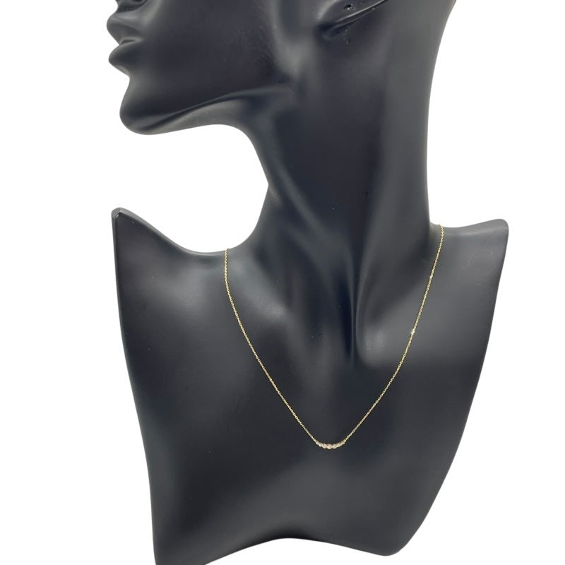 Agete Diamond Necklace K18Yg