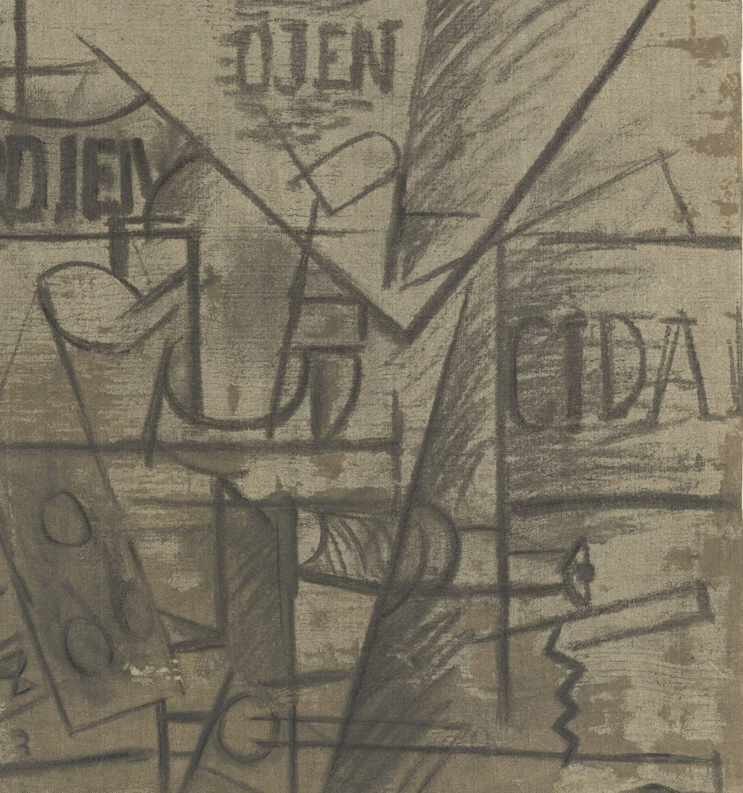 Pablo Picasso Papiers Colles " Lithograph Cubism Brown Pablo Pic