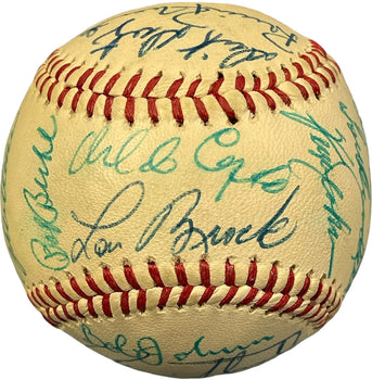 Mlb Legends Autographed Official Braves Logo Baseball (Jsa)