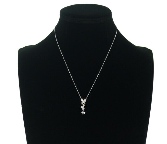 Rugiada Necklace Diamond Butterfly 18K 750 White Gold