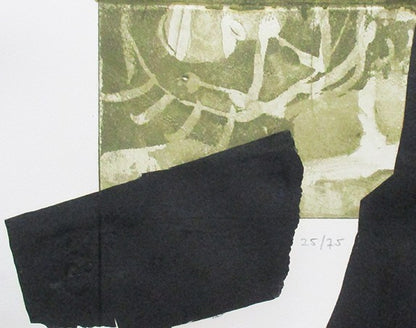 Antoni Clave Carborundum Print Black Dot Red Dot Signed Ed25 Spain Sheet Only