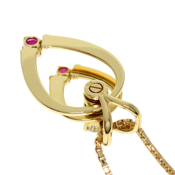 WALTHAM   Ring Swing Ruby Diamond K18 Yellow Gold