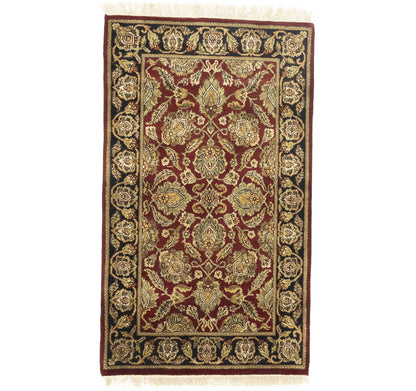 Handmade Agra Jaipur Wool Rug Rare Thick Pile