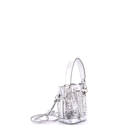 Fendi Mon Tresor Bucket Bag Sequin Zucca Embroidered Pvc Mini
