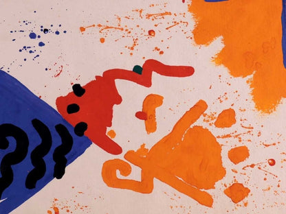 Jan Modoeniec Watercolor "Untitled" Polish Graphic Designer Art Signed Framed