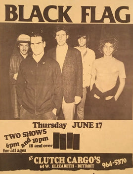 Black Flag Vintage Poster At Clutch Cargo'S