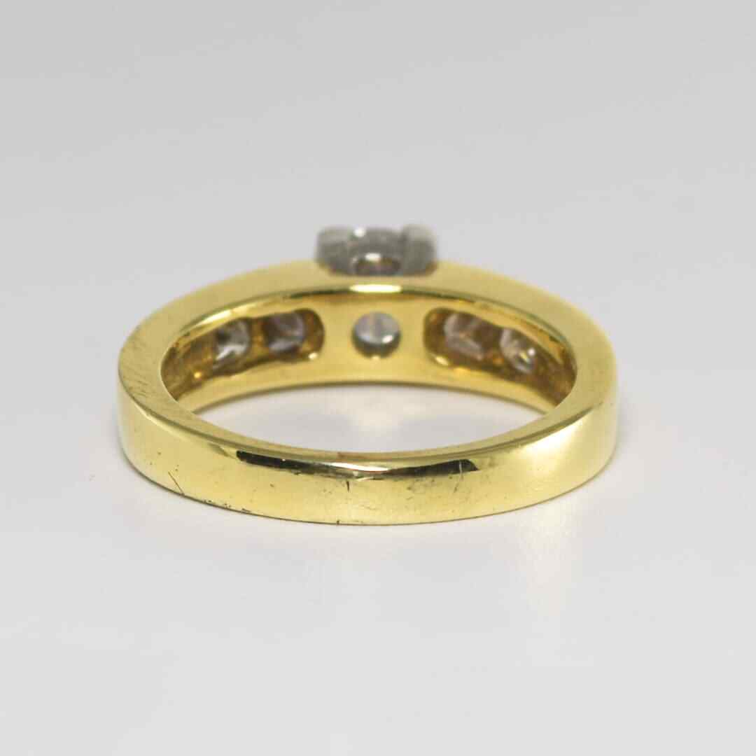 18K Yellow Gold Diamond Engagement Ring 1.30Ct