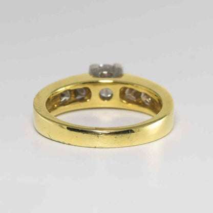 18K Yellow Gold Diamond Engagement Ring 1.30Ct