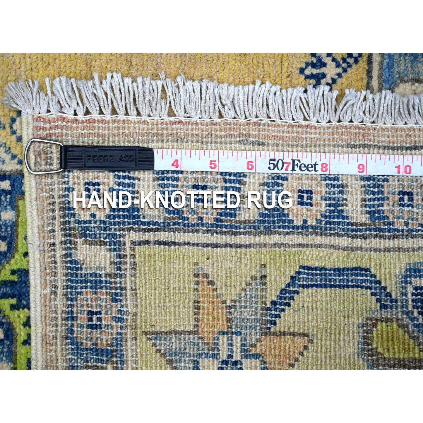 5'X6'9" Old Gold All Natural Wool Fusion Kazak Hand Knotted Oriental Rug