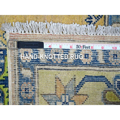 5'X6'9" Old Gold All Natural Wool Fusion Kazak Hand Knotted Oriental Rug