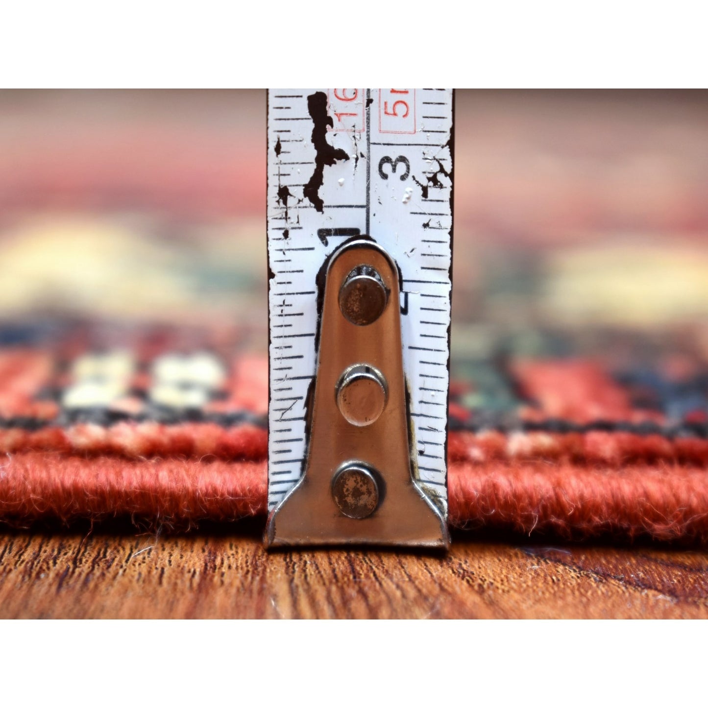 2'8"X9'7" Coral Red Afghan Ersari 100% Wool Hand Knotted Runner Rug